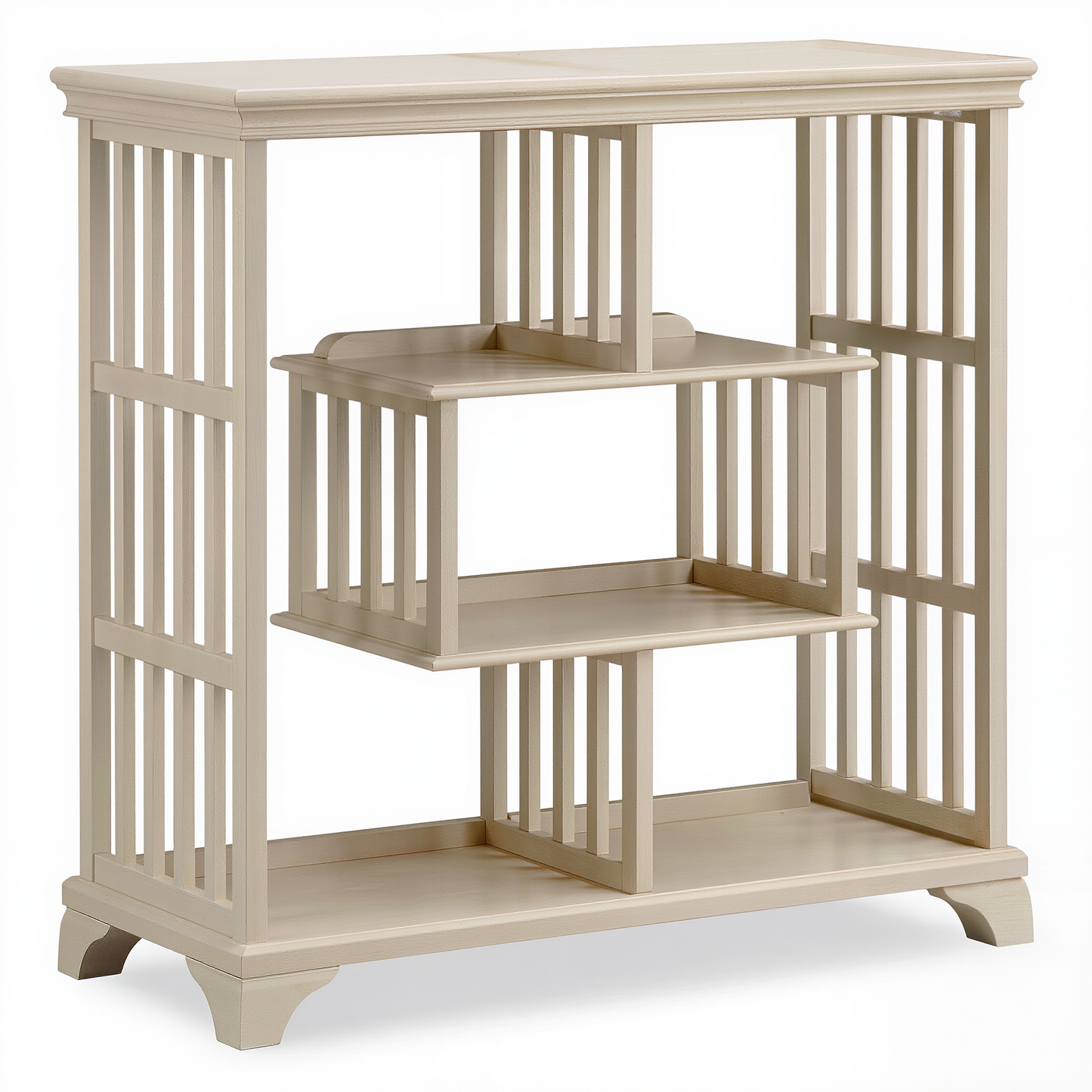 Compact Multi-Tier Cream Display Shelf