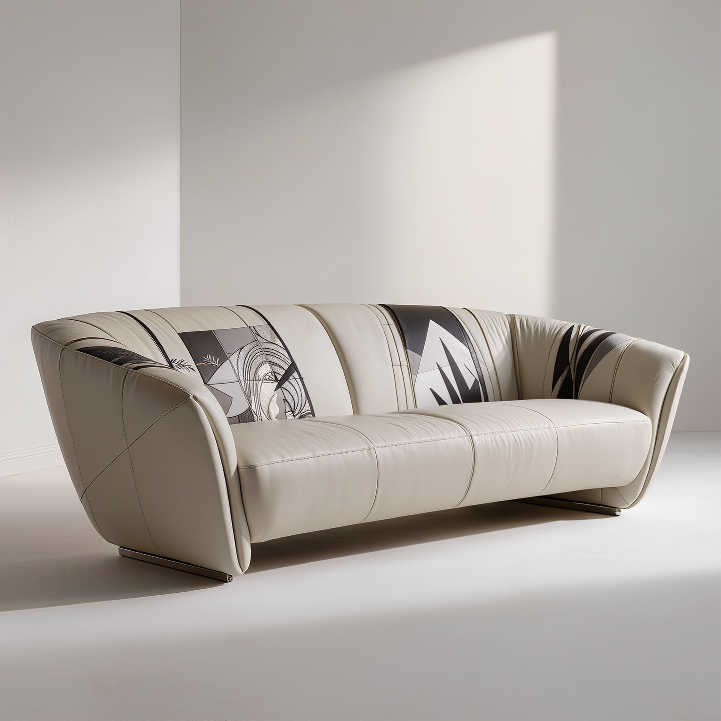 Contemporary Artistic Upholstered Sofa
