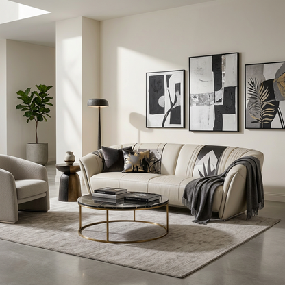 Contemporary Artistic Upholstered Sofa