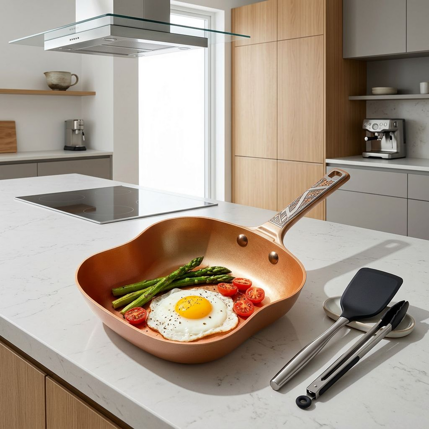 Artistic Copper Non-Stick Frying Pan