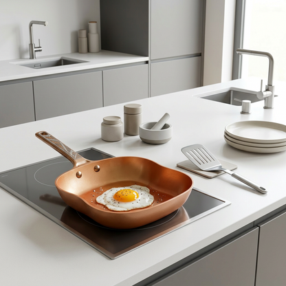 Artistic Copper Non-Stick Frying Pan