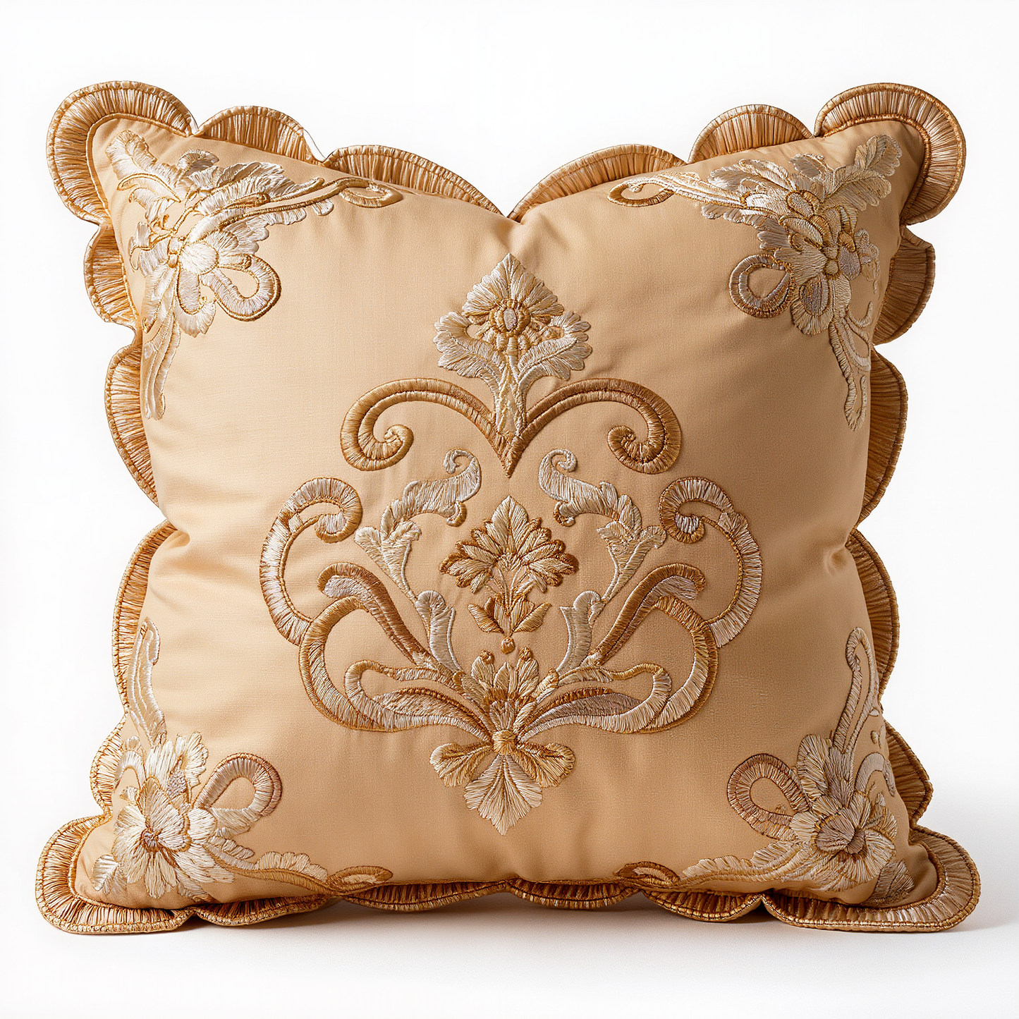 Ornate Embroidered Decorative Pillow