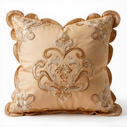 Ornate Embroidered Decorative Pillow