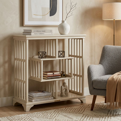 Compact Multi-Tier Cream Display Shelf